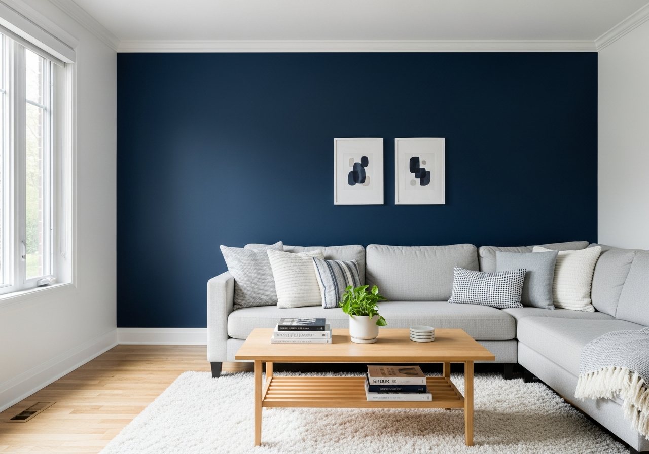 Repainted living room